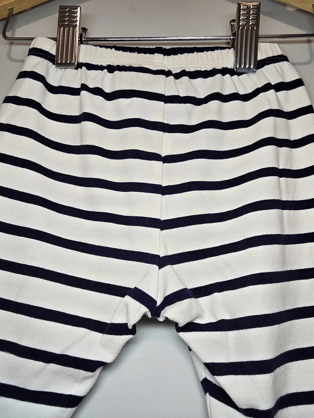 GAP White and Black Striped Jogger Sweatpants